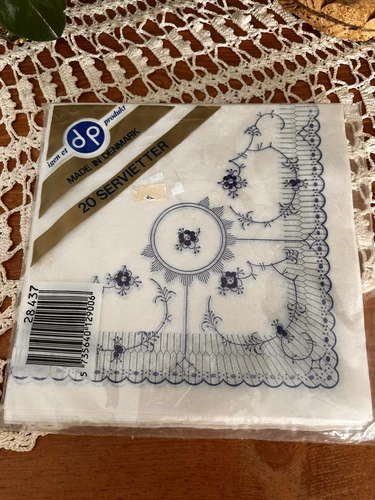 Vintage Package of Royal Copenhagen Porcelain & Windsor Serviettes. Never Opened