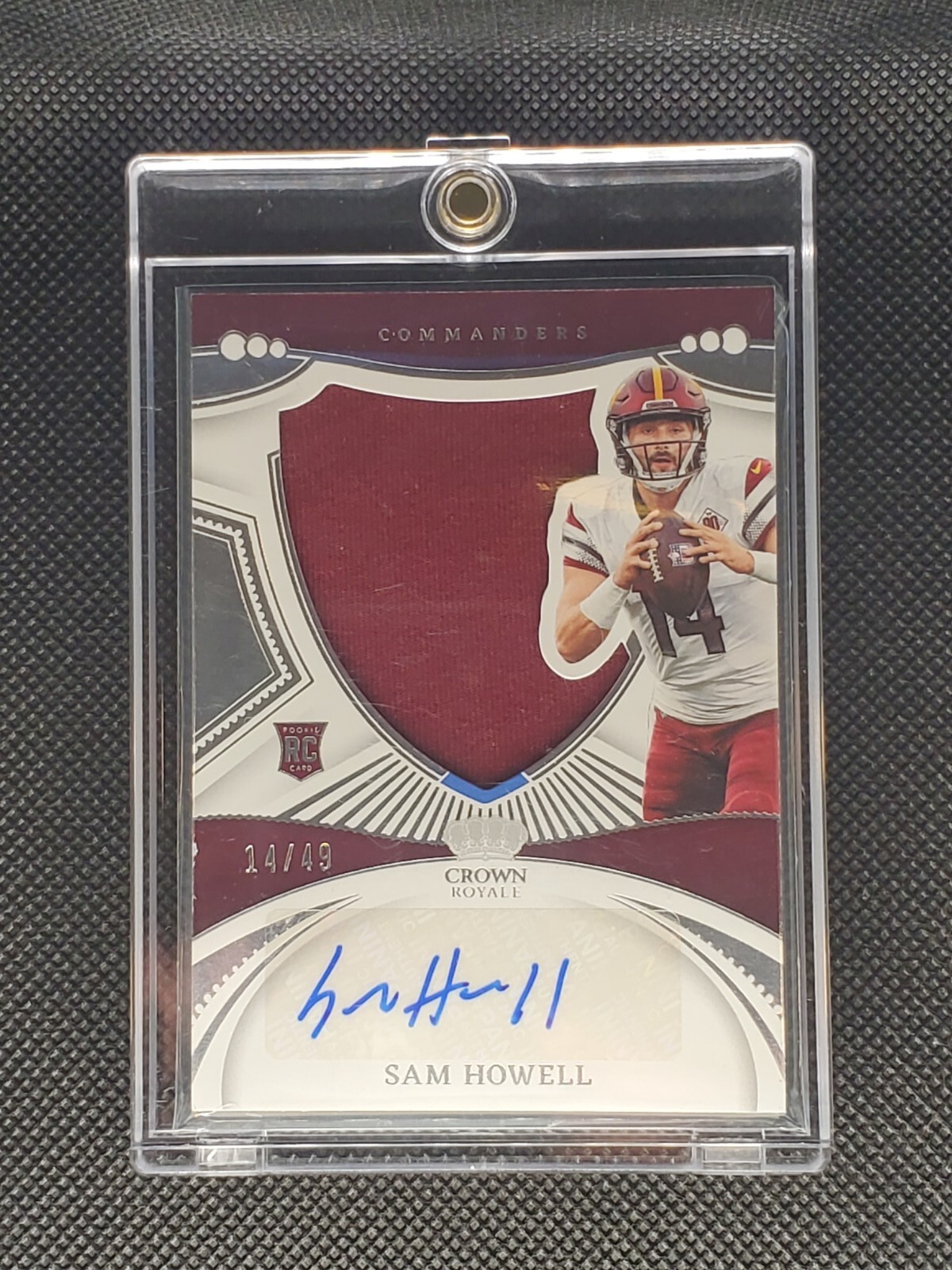 2022 Chronicles Sam Howell Crown Royale Silhouette Auto /49 RPA Commanders