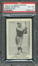 1921 E121 American Caramel James Johnston PSA 4 Brooklyn Robins