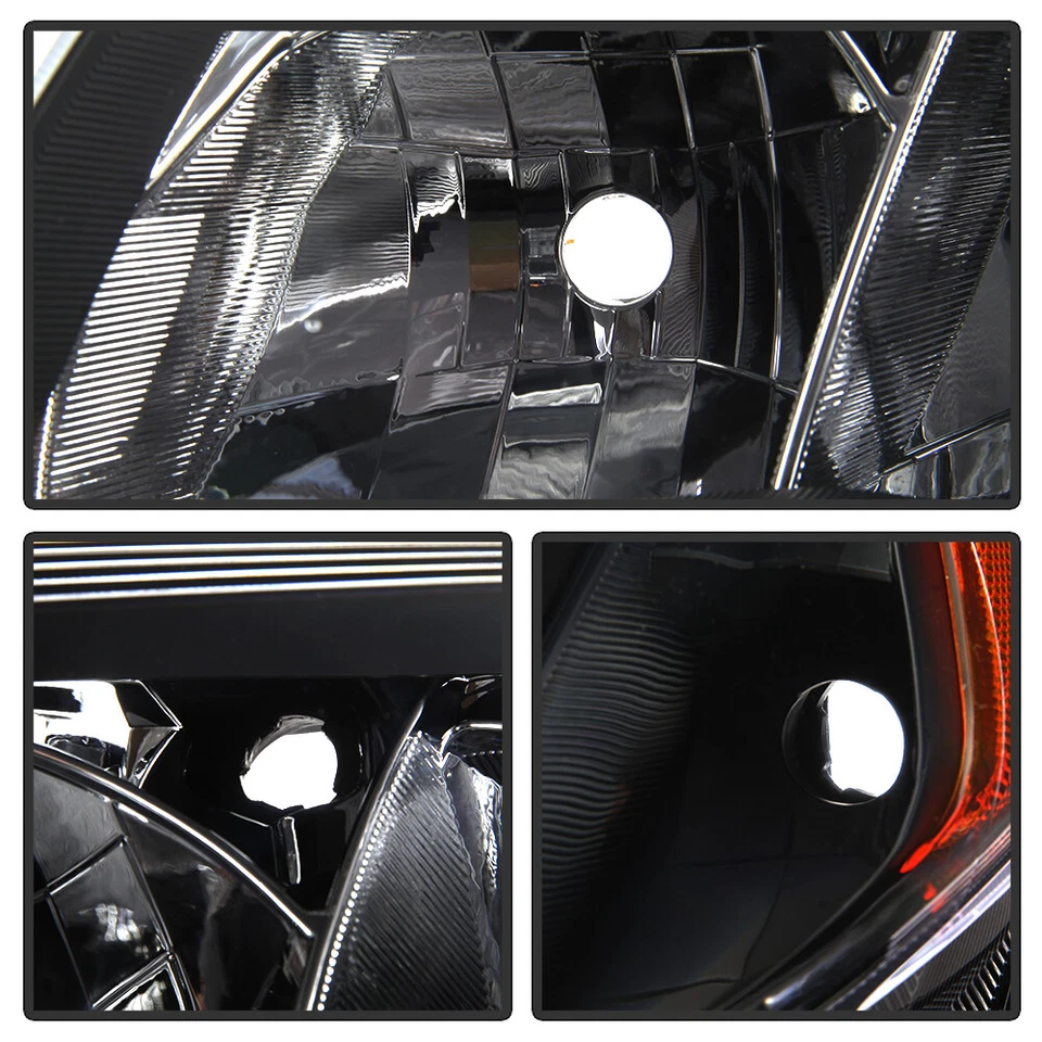 Black 2009-2013 Subaru Forester Headlights Headlamps w/ Bulb Halogen Model Only - Image 4 of 4