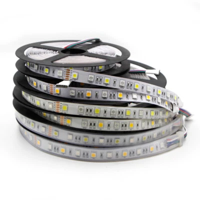 5m LED Streifen 12V 24V RGB RGBW RGBWW SMD 5050 IP65 Stripe Dimmbar Band Leiste - Bild 1 von 4