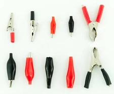 60 Pc Test Lead Alligator Clip Assorted Sizes Battery Charger Mini Jumper Leads