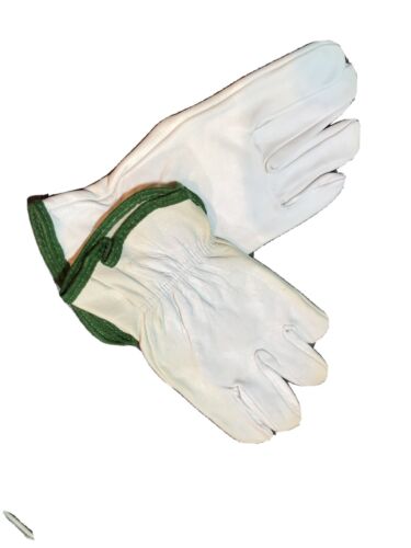Safety 48583 Goatskin Driver Gloves White Medium Lot 12 Pairs PPE Work