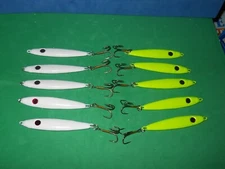 1 oz  10 - Minnow Spoons Lead  Fishing Jigging Casting Lures 
