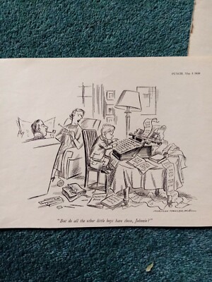 61-7 Ephemera 1950 Punch Cartoon Do all the boys have them johnnie 
