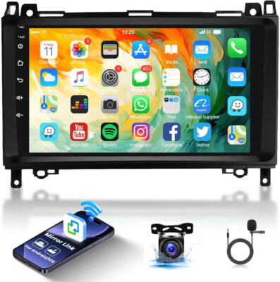 Mit Kamera Autoradio Navi GPS Für Mercedes Benz A B Klasse Viano VITO Android 13