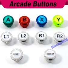 10 Pcs 30mm Arcade Button Push Video Game Kit DIY Replace X Y A B L1 L2 R1 R2