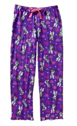 Disney Frozen Olaf Minky Fleece Sleep Pants Non Footed Pajamas S M L XL or XXL - Picture 3 of 7