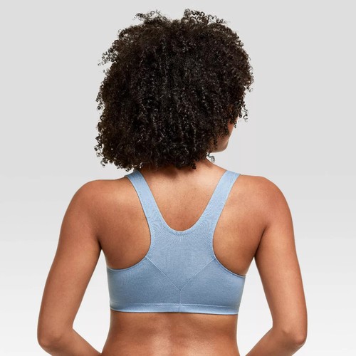 Hanes Women's Comfort Flex Stretch Cotton Bra H570 - Blue Size Small - Picture 2 of 10