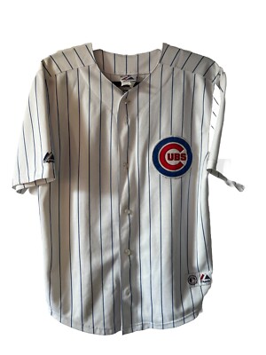Maillot De Baseball Vintage Chicago Cubs - Majestic Athletic - Femme Taille L (16-18) - Blanc