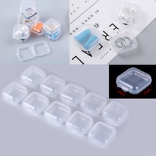 50/100pcs Mini Clear Plastic Small Box Jewelry Earplugs Storage Cases Container