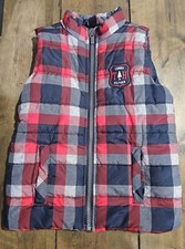 Tommy Hilfiger Boy's Puffer Vest Plaid Zip Up Pockets Size 4T