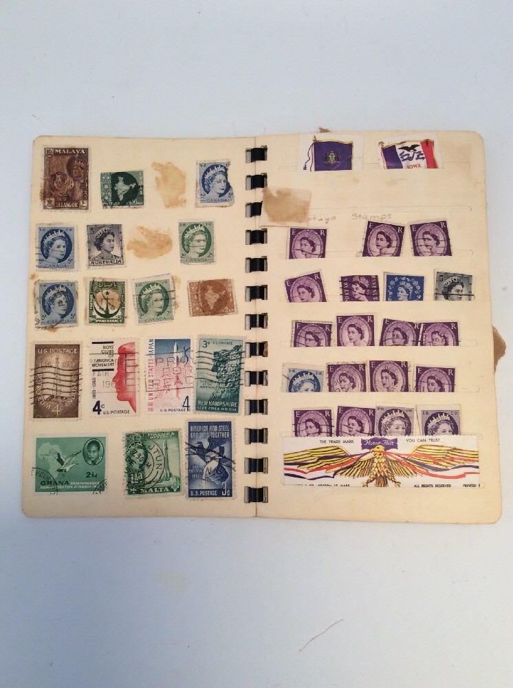 VTG 60's Stamp Collectors Stock Book Pakistan, Canada, New Zealand