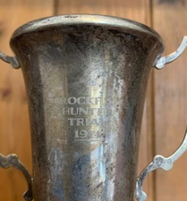 1971 Brockham Hunter Trial Horse Riding vintage silver plate trophy, trophies