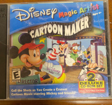 Disney Magic Artist : Cartoon Maker PC CD, 2002 2-Disc Deluxe Set
