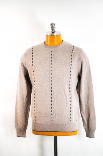 NEW STEFANO RICCI LOGO Sweater  Cashmere Polo EAGLE  Size L Us 52 (MI-17) - Picture 1 of 3