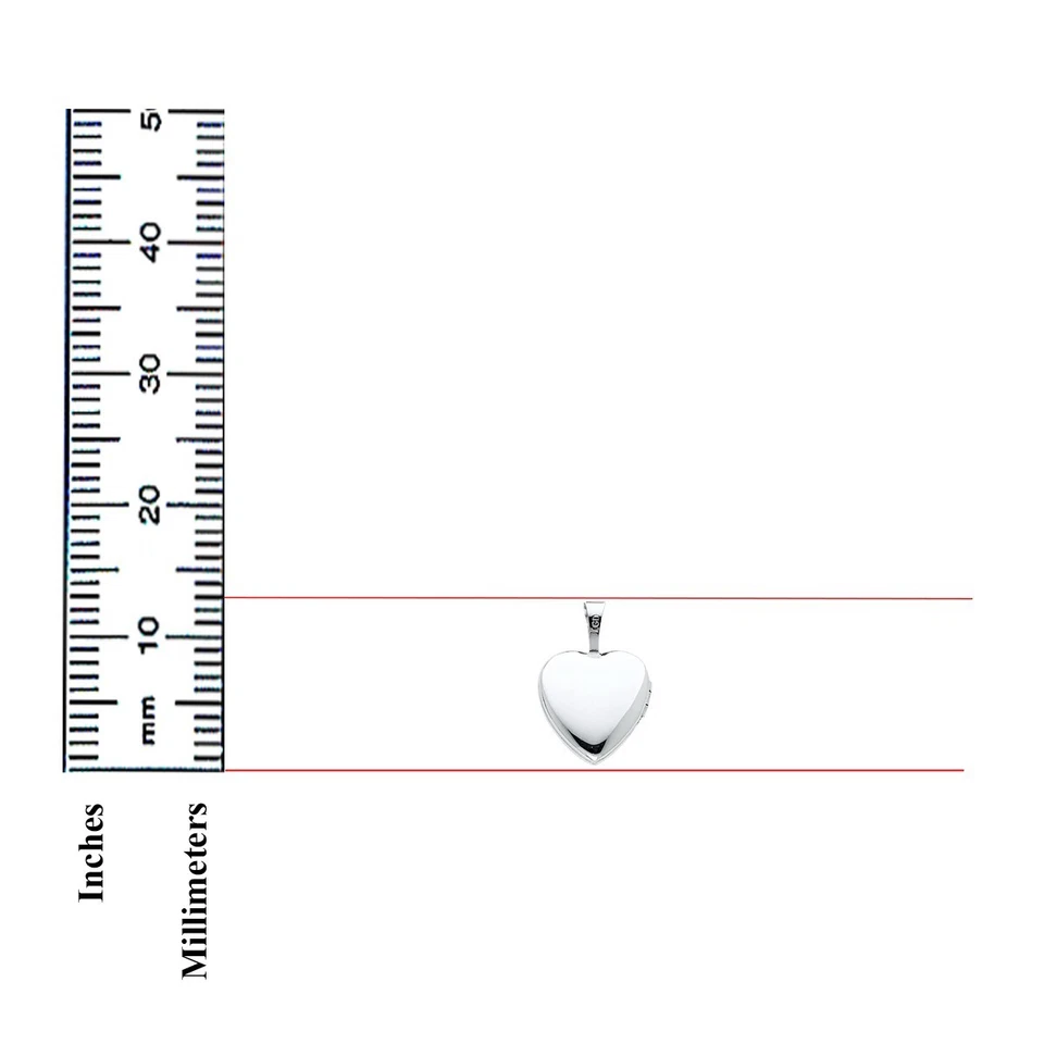 Medallón corazón oro blanco 14K Foto 4 de 4