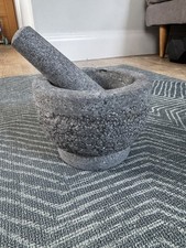 Granite Mortar and Pestle Set – Heavy Stone – Kitchen