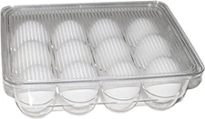 Dependable Industries inc. Essentials Stackable Plastic Covered Egg Clear 
