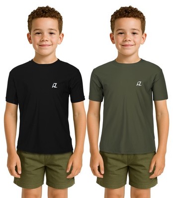 Kinder Jungen Uni Kurzarm Aktiv T-Shirt Sportlich Weich Atmungsaktiv Sommer Oberteil