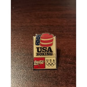Vintage Coca-Cola Coke Olympics Team USA Boxing Event Lapel Hat Pin