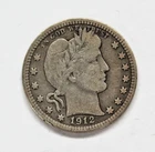 1912 Barber Quarter Grading VF