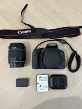 Canon EOS 750D DSLR Camera - Black with Kit 18-55mm Lens and batteries