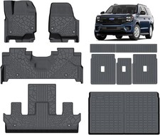 Car Floor Mats with Cargo Liner and Backrest Mat for 2025 Ford Expedition 7 Seat