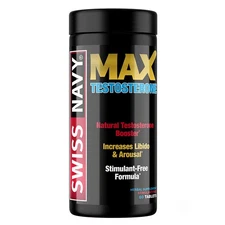 Swiss Navy Max Testosterone Male Libido + Energy Support Supplement - 60 Caps