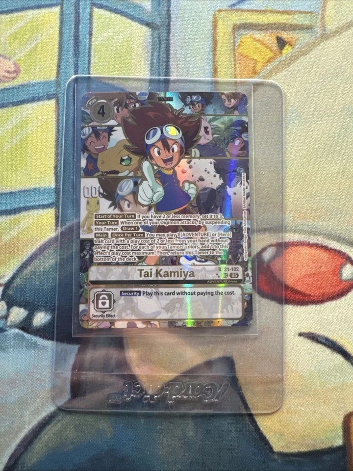 Digimon TCG Bt21 World Convergence Tai Kamiya Sec 2 Star BT21-102 In Hand NM - Image 2 of 4