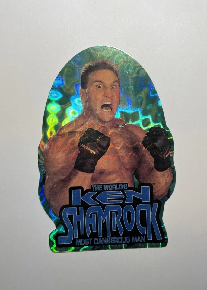 Vintage WWF Ken Shamrock Attitude Era Sticker 1998 UFC WWE Rare Prismatic - Image 1 of 1