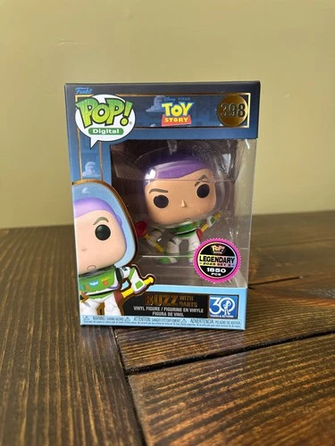 Funko Pop! Digital #398 Toy Story Buzz Lightyear Legendary LE 1,850 + Protector