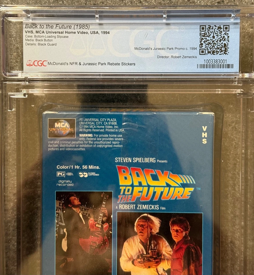 Back to the Future (VHS, 1994) McDonalds Promo, Sealed CGC Graded 9.6 A+ - Image 4 of 4