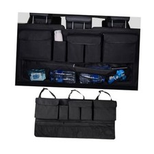 Car Trunk Organizer, Super Capacity Vehicle Hanging Backseat Cargo Black/Black