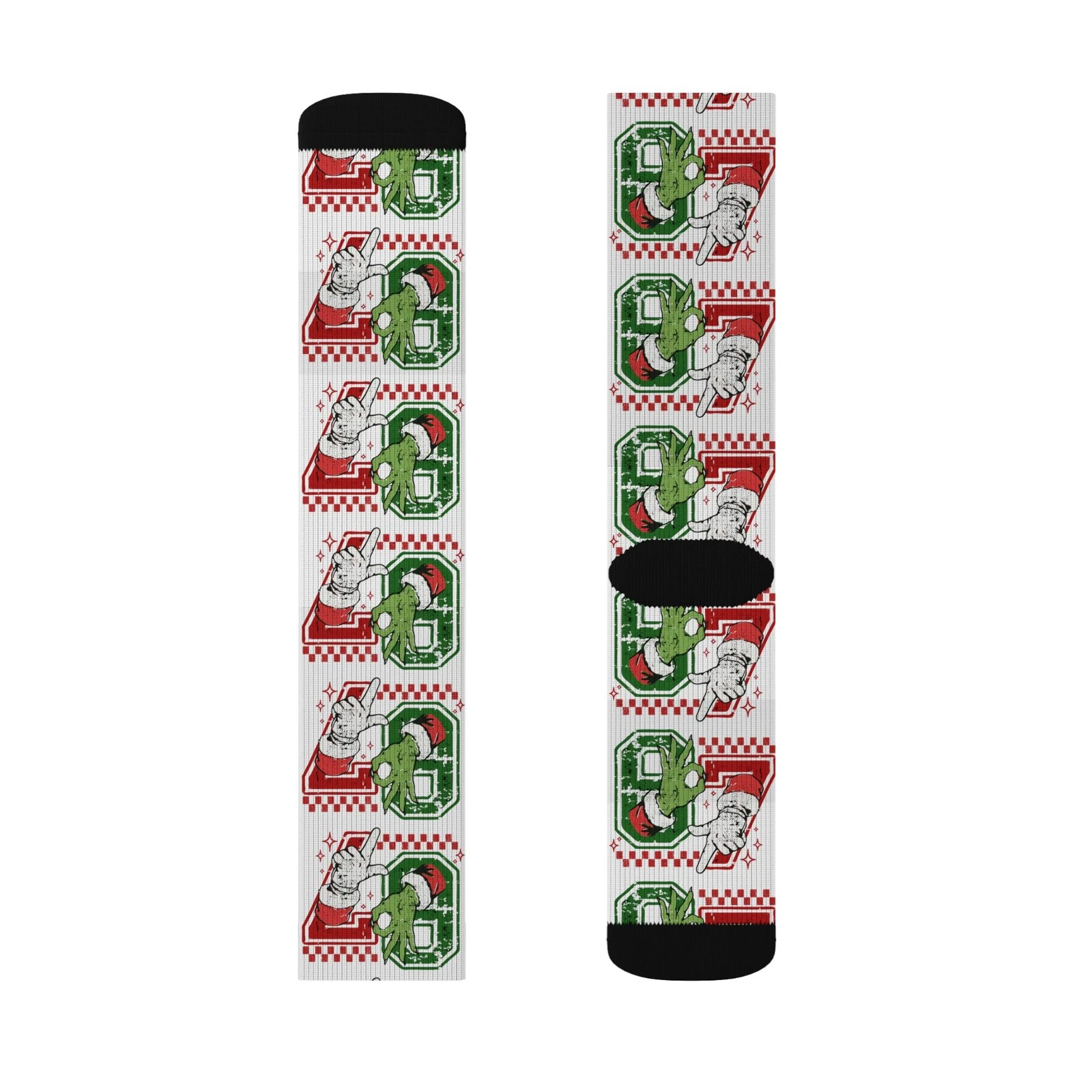 67 Pattern Sublimation Socks | Christmas Holiday Crew Socks