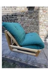 FUTON COMPANY  Single Sofa Bed Single Solid Oak with Mattress LAST CHANCE