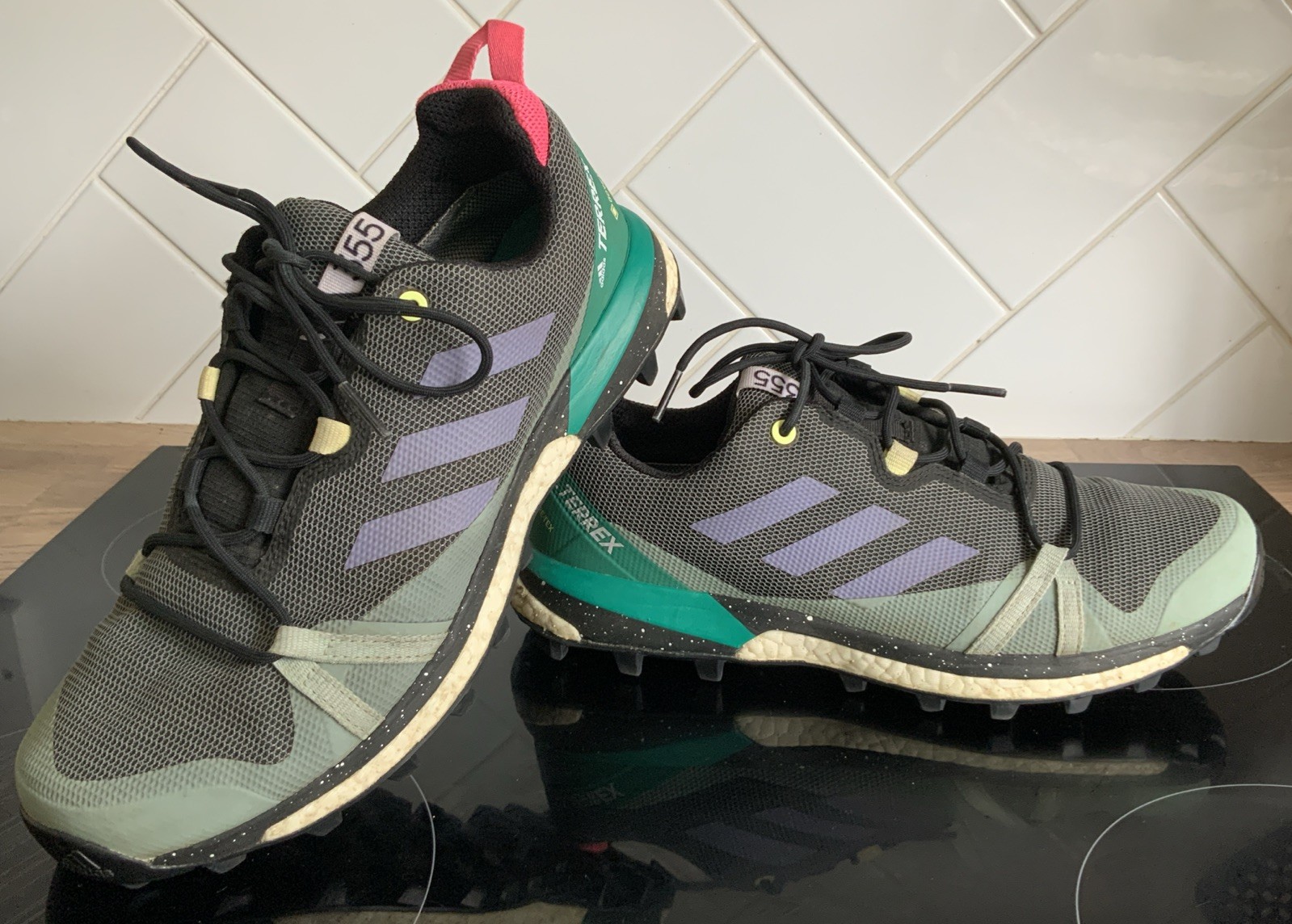 Adidas Terrex Skychaser 355 LT GTX Gore-Tex Verde Senderismo Caminar Entrenadores Reino Unido 7.5
