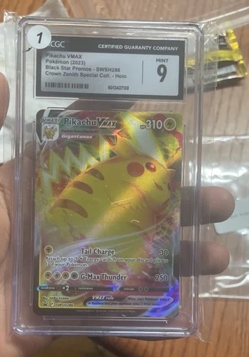 Pokémon Pikachu VMAX Holo Promo 310 HP SWSH286 Crown Zenith CGC 9