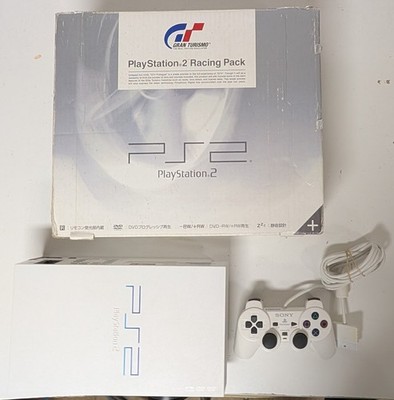 レア　箱付き　SONY PlayStation2 SCPH-55000 GT PS2 Racing Pack SCPH-55000 GT White Console Complete in Box NTSC-J