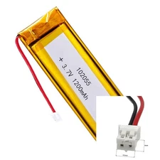 2Pcs 3.7V 1200Mah 102055 Li-Polymer Li Battery Jst-Ph 2Pin 2.0 For MOBILE POWER