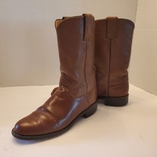 Justin Women's Brown Roper Leather Western Cowgirl Boots Sz 6.5A L3802 Rodeo USA