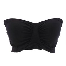 Rhonda Shear Seamless Underwire Bandeau Bra Black