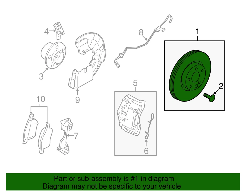 Genuine Volvo 2010-2017 Volvo XC60 - Rotor 31471034 - Изображение 2 из 2
