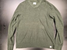 Lucky Brand Men Pullover Sweater Crew Neck Acrylic Green Size Medium Knit