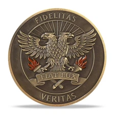 Masonic Challenge Coin Eagle & All Seeing Eye Design Freemason Illuminati Symbol