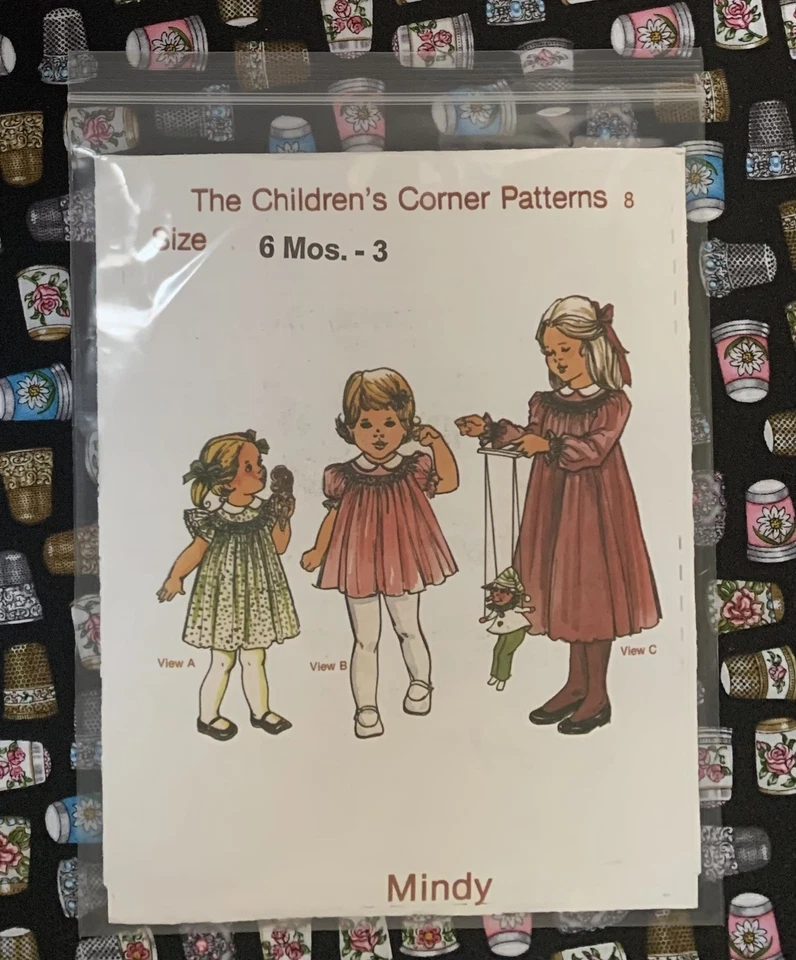 *OOP* Children's Corner Sewing Pattern #8 Mindy Size 6 months-3 yrs UNCUT/Dress  - Image 4 of 4