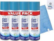 Glass Cleaner Streakless Foam Action Window 4 Pack 19oz