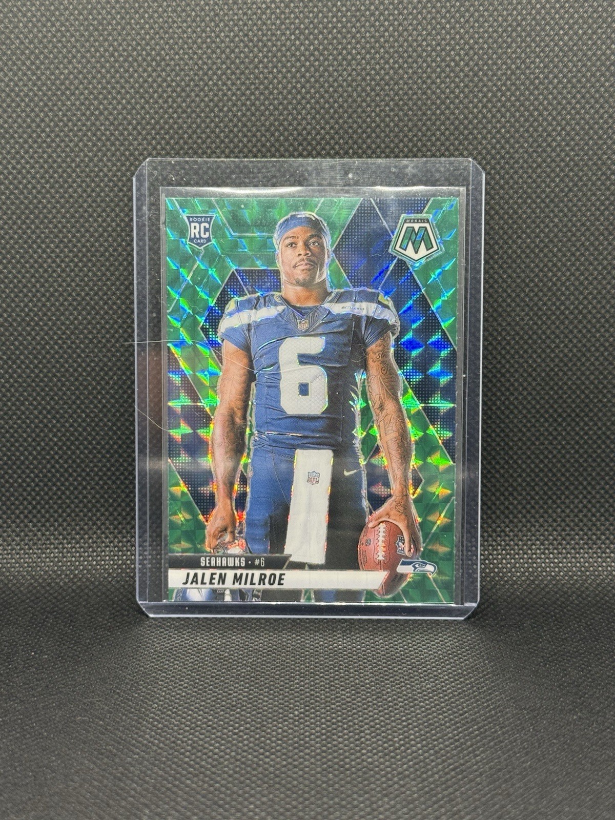 2025 Panini Mosaic Green Mosaic Prizm #283 Jalen Milroe RC Rookie Variation