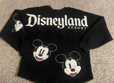 Disneyland Sherpa Mickey Mouse Faces Adult Spirit Jersey Black