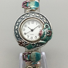 Tea Party Watch Womens 17mm Silver Tone Faux ...